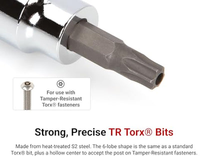 TEKTON 3/8 Inch Drive x TR10 Tamper-Resistant Torx Bit Socket | SHB17210 - size: TR10