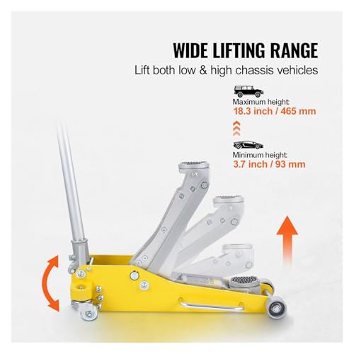 3T/2T Floor Jack Aluminum Hydraulic Racing Car with Dual Piston Lift Pump for Auto Repaire(2T Aluminum Iron) - color: 2T Aluminum Iron