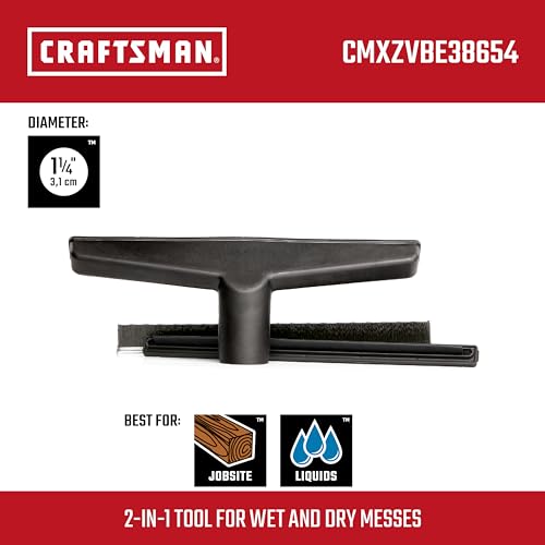 CRAFTSMAN CMXZVBE38654 1-1/4 in. Wet Nozzle/Floor Brush Vacuum Attachment - size: Floor Nozzle