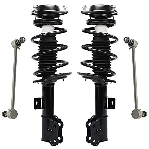 Detroit Axle - Front Struts Sway Bars for 2011-2016 Hyundai Elantra Complete Front Quick Install Ready Struts w/Coil Spring Assembly Sway Bar Links 2012 2013 2014 2015 Replacement Suspension Kit - size: 4QS1300508/Sway Kit