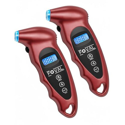 Foval Digital Tire Pressure Gauge 150 PSI for Car Truck Pickup Bicycle Instant Read with Backlit LCD and Non-Slip Grip for Father’s Day (2)