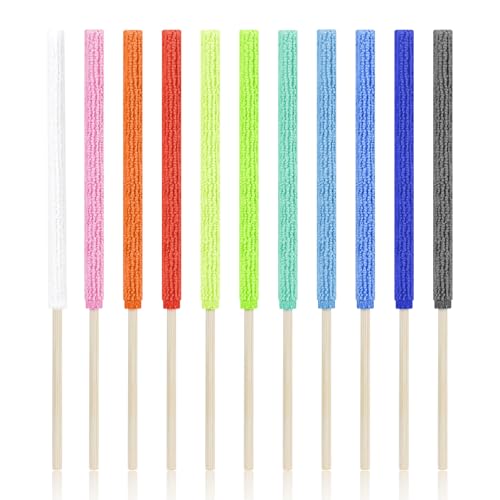11 PCS Microfiber Detail Duster Sticks, Mini Duster Crevice Cleaning Tool for Car Air Vents, Blinds, Fans, Windows, Small Spaces, Gap Dust Cleaner