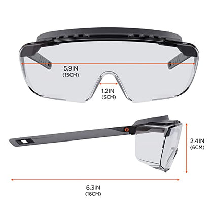 Ergodyne Skullerz OSMIN Safety Glasses, ANSI Z87.1 - color: Clear Lens