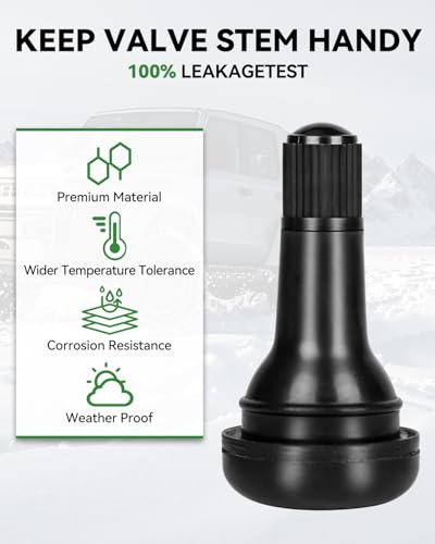 50 Pcs TR415 Snap-in Tire Valve Stems, Heavy Duty EPDM Rubber Tubeless Valve Stems Fit 0.625" (15.875mm) Rim Holes for Heavy Duty Trucks, Trailers, ATVs - size: TR415