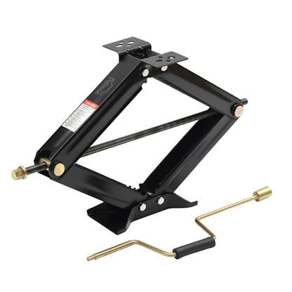 RV Scissor Jack Stabilizer 7500lbs Heavy Duty 24" RV Trailer Stabilizer Leveling Scissor Jack for RV Camper with Crank Handle (New 24’‘ 1pc) - size: New 24’‘ 1pc