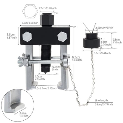 ChgImposs 3.3 Inch Heavy Duty Pitman Arm Puller for Trucks & Cars – Adjustable Jaws Bearing with Adapter, Collar & Gear Removal Tool, Two-Claw Steering Arm Puller