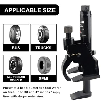 Manual Tire Bead Breaker Adjustable Tires Changer Tire Removal Tools for ATV Motorcycle Bus Tractors and More (fit for 38 and 42 inches Tires) - style: update version