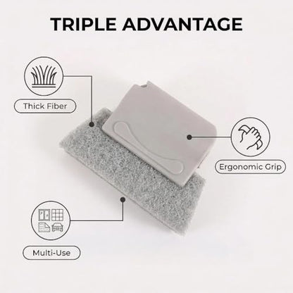 3 PCS Car Interior Cleaning Kit, Magic Window Track Cleaner Brush, Handheld Auto Detailing Tool Set for Gaps, Vents & Blinds