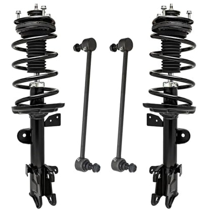Detroit Axle - Front Struts Sway Bars for 2009-2015 Honda Pilot 2 Struts with Coil Spring Assembly 2 Sway Bar End Links 2010 2011 2012 2013 2014 Suspension Kit Replacement - size: 4QS47470/ sway kit