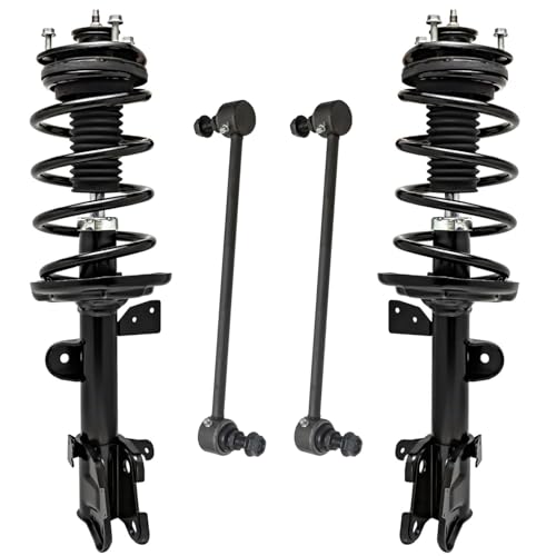 Detroit Axle - Front Struts Sway Bars for 2009-2015 Honda Pilot 2 Struts with Coil Spring Assembly 2 Sway Bar End Links 2010 2011 2012 2013 2014 Suspension Kit Replacement - size: 4QS47470/ sway kit