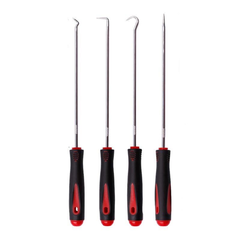 (Lengthened Type) 4-Piece Set, Oil Seal Hook, Pull Out The Hook, Oil Seal Screwdriver， Pull Out The and Remove， for Automotive, Electronics, Daily Home Repair Tools, Storage Trays.