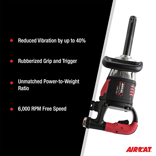 AIRCAT Pneumatic Tools 1993-VXL: 1-Inch Vibrotherm Drive Composite Straight Impact Wrench 2,300 ft-lbs - 7-Inch Extended Anvil - style: 7-Inch Extended Anvil