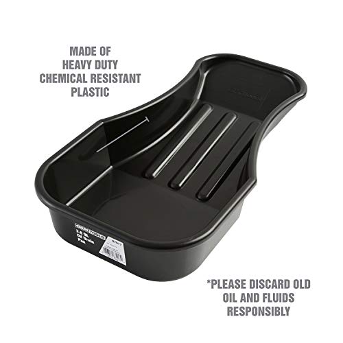 OEMTOOLS 87017 Low Profile Oil Drain Pan, 2.8 Quart, Black
