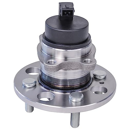 Detroit Axle - 4pc Steering Knuckles Kit for 06-11 Hyundai Accent [4-Wheel ABS], 2 Front Steering Knuckles & Wheel Bearing Hubs 2 Rear Wheel Bearing and Hubs 2006 2007 2008 2009 2010 2011 Replacement - size: 4UW48689/Kit