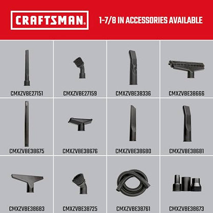 CRAFTSMAN CMXZVBE38725 1-7/8 in. Dusting Brush Wet Dry Vac Attachment - size: Dusting Brush