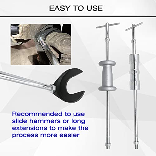 ReluxGo Inner CV Axle Removal Tool 48mm with Nut, Front Wheel Drive Axle Pulley Attachment, Fits Slide Hammers with 5/8"-18 Threads, CV Joint Axle Removing Tool - size: 48mm CV Joint Fork Adapter