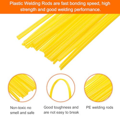 MECCANIXITY 20pcs 8 Inch Plastic Welding Rods PE Welding Strips Welder Rods for Plastic Welder,Car Bumper, Kayak Repair, Yellow - color: Yellow, size: 8 Inch