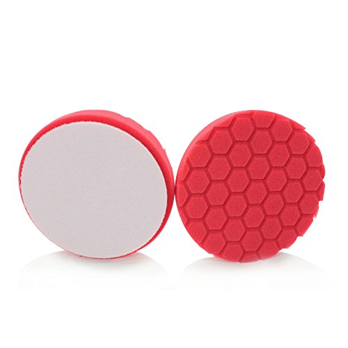 Chemical Guys, Hex-Logic Ultra Light Finishing Pad, Red, 6.5 in for 6 in | Softest red finishing foam pad lays down waxes, sealants and finishing polishes for a flawless, glossy finish - size: 6.5 Inch Pad (1 Pack), style: Ultra Light Finishing Pad