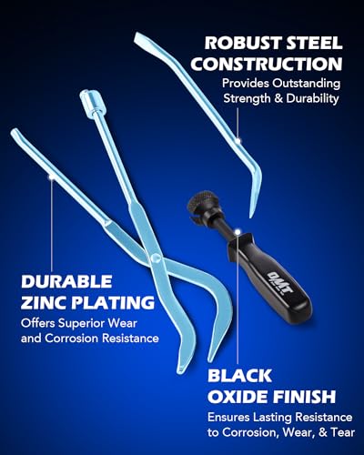 Orion Motor Tech Drum Brake Tool Kit, 3 pc Drum Brake Adjustment Tool Set with Brake Spring Compressor Tool and Brake Spoon, Double Ended Brake Spring Pliers for Brake Spring Removal and Installation