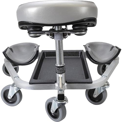 Racatac Kneeling Sitting Creeper with 3 Inch Casters, Rolling Knee Pads with Seat, Adjustable Seat, Knee Pads with Wheels, Assembled in USA, Floor Creeper, 01RAC3 - size: 3 Inch, style: Standard