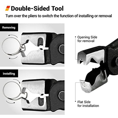 EWK Clic & Clic-R Hose Clamp Pliers, CV Boot Clamp Tool with One-Handed Spring-Loaded Design for Damage-Free Removal, Fits Mercedes-Benz BMW Audi VW