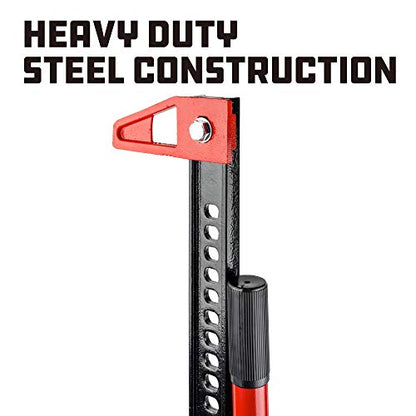 Powerbuilt 8-Inch Ratcheting Off Road Utility Farm Jack, 3 Ton (6,000 lb) Capacity Utility High Lift Farm Jack, Lift Range: 5-1/4" to 34-1/2", for Tractor Truck SUV -647587 - size: 3 Ton, Farm Jack