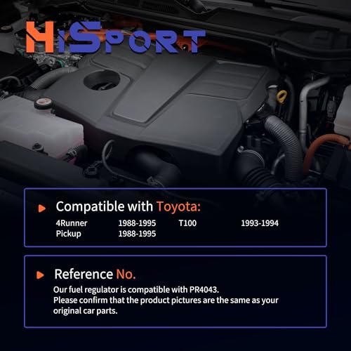 HiSport Fuel Injection Pressure Regulator PR4043 Replacement for Toyota 4Runner Pickup 1988 1989 1990 1991 1992 1993 1994 1995 T100 1992 1993 1994, 3.0 Bar # 23280-65010 - size: HSFPRR4043