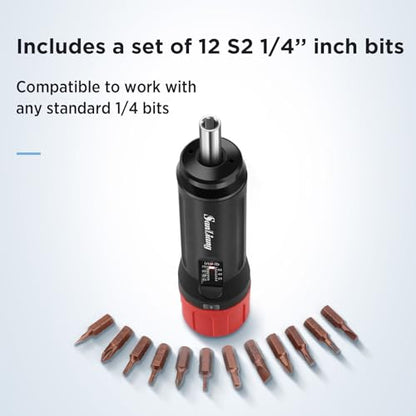 Sanliang Torque Screwdriver Wrench Driver Bits Set 10-70 Inch Pounds lbs for Maintenance,Tools, Bike Repairing and Mounting. (10-70 in-lbs)