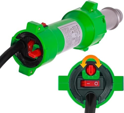 Beyondlife 1600W Plastic Welder, Hot Air Plastic Welder Heat Gun, PVC Vinyl Rod Welding Hot Gas Pistol Tool, with Various Welding Nozzles, w/LED Lighting
