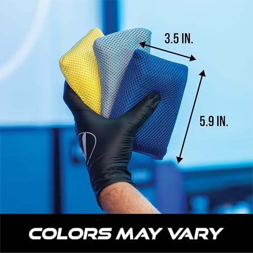 VIKING Mesh Bug Sponge, Car Wash Sponge for Cleaning Bugs and Tar, Colors Vary, 4 inch by 6 inch, 1 Pack - size: 1 Pack, style: 1 Pack
