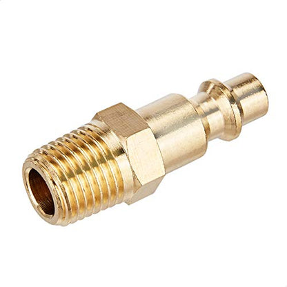 Amazon Basics Quick Connect Brass Air Coupler and Plug Kit, 1/4-Inch NPT Fittings, Air Compressor Accessories, 14 Count (Pack of 12) - size: 14 count (Pack of 12)