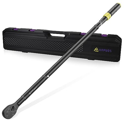ANPUDS 3/4" Click Torque Wrench, 100-800 Ft-Lb/135.5-1084 Nm, Heavy Duty | ±3% Accuracy, 48-Tooth Quick Release, Cr-V Steel, Dual-Direction, for Semi Truck, Tractor, Diesel, Construction & Mining - size: 100-800 ft-lb / 135.5-1084 Nm