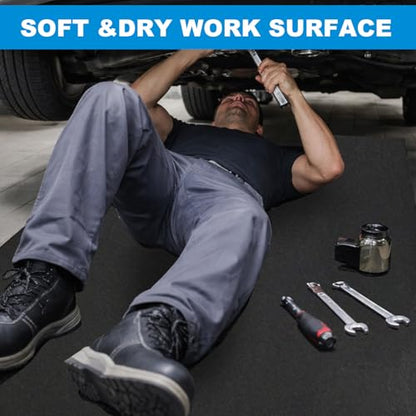 A A IN 29 x 36 Inch Oil Spill Mat for Garage Floor, Premium Absorbent Oil Pad, Waterproof & Reusable, Washable, Durable, Black