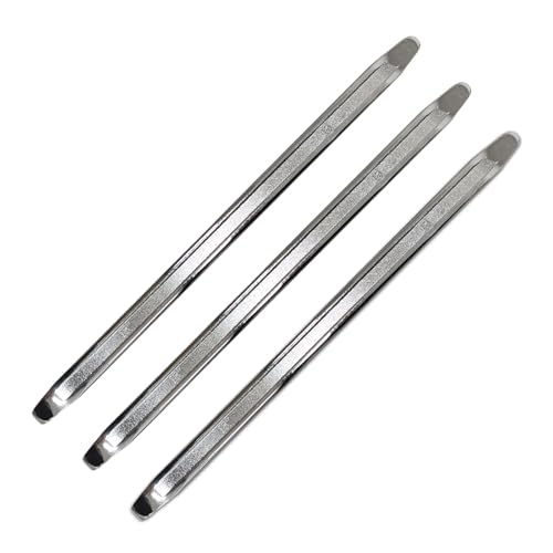 3-Piece 18-Inch Tire Iron Spoon Set - Heavy-Duty Steel Tire Pry Bar Kit with Zinc Coating, Bead Lifting Tool for Motorcycle, Car, and Vehicle Tire Maintenance - size: 18 inch