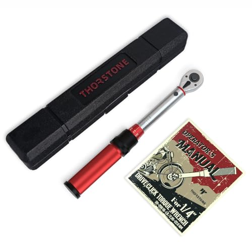 Thorstone 1/4 Torque Wrench, 20-200 in.-lb./ 2.26~22.6Nm Dual-Direction Adjustable Micrometer Click Torque Wrench, 72-Tooth Gear, ±2% Clockwise High Accuracy Reversible Dual Range Scales - size: 1/4 IN 20-200 FT-LB (72 TOOTH)