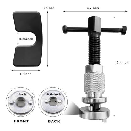 Brake Caliper Piston Rewind Tool, Brake Piston Compressor Tool Set for Rear Brake Pad Replacement, Universal Car Rear Brake Pad Wind Back Tool for Disk Brake Pad, Car Accessories