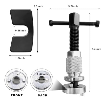 Brake Caliper Piston Rewind Tool, Brake Piston Compressor Tool Set for Rear Brake Pad Replacement, Universal Car Rear Brake Pad Wind Back Tool for Disk Brake Pad, Car Accessories