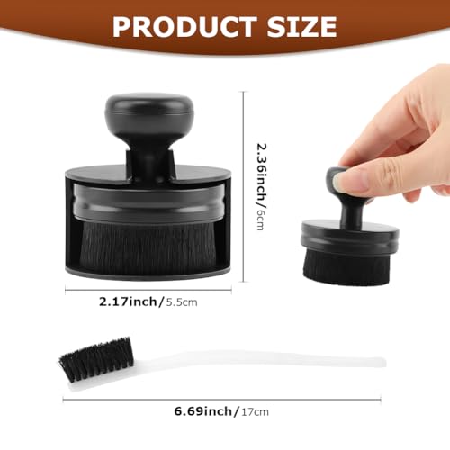 HONUTIGE 3 Pcs Tire Shine Brush, Car Tire Shine Applicator Portable Car Tire Brush Auto Detail Brushes High Density Soft Brush with Seal Cover Auto Detail Brush for Auto Detailing Cleaning Service