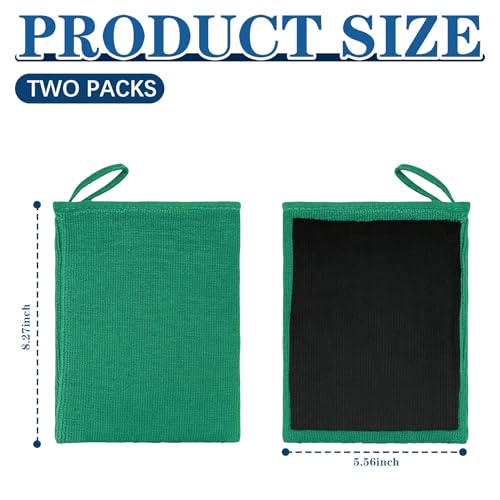 2PCS Clay Mitt Auto Detailing, Mitt Finish for Car Detailing, Microfiber Clays Towel for Car Cleaning and Polishing, Medium Grade Clay Bar Glove for Painted Surface, Glass, Plastic (Green) - color: Green