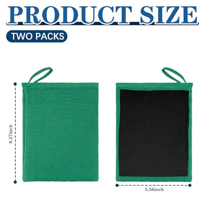 2PCS Clay Mitt Auto Detailing, Mitt Finish for Car Detailing, Microfiber Clays Towel for Car Cleaning and Polishing, Medium Grade Clay Bar Glove for Painted Surface, Glass, Plastic (Green) - color: Green