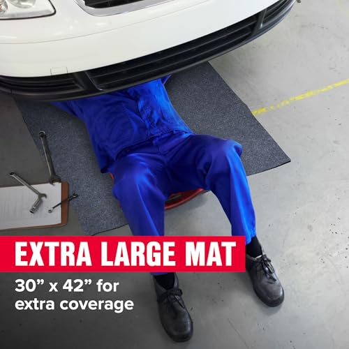 STP Heavy Duty Reusable Oil Change Mat, Extra Large Dual-Layer, Pro-Series, Absorbs Oil Leaks and Spills, 30” x 42”