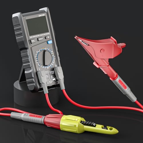 Goupchn Multimeter Test Leads Kit 6PCS with Alligator Clips | Heavy Duty Crocodile Clamps, Wire Piercing Probes 4mm Piercing Clip, For Multimeter Voltmeter Thermometer Testing - style: P1300H