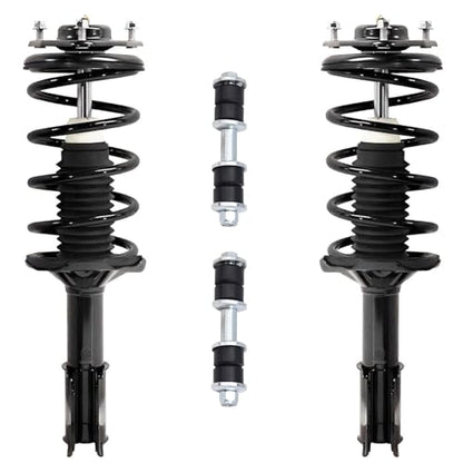 Detroit Axle - Front Struts & Coil Springs Sway Bar Links Replacement for 2002 2003 2004 2005 Mitsubishi Lancer ES - 4pc Set - size: 4QS47357/ sway kit