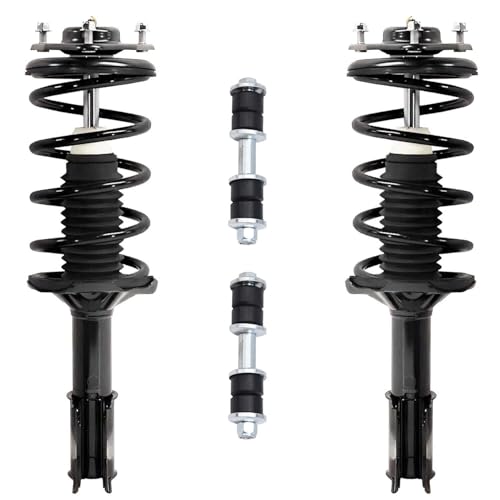 Detroit Axle - Front Struts & Coil Springs Sway Bar Links Replacement for 2002 2003 2004 2005 Mitsubishi Lancer ES - 4pc Set - size: 4QS47357/ sway kit