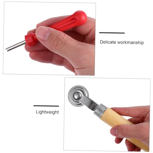 Zerodeko 2Pcs Tire Patch Roller Set with Handle Durable Tire Repair Tools for Cars Bikes Motorcycles Ergonomic Design for Efficient Patching and Valve Core Removal