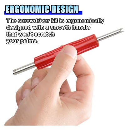 5PCS Valve Core Removal Tool, Double Head Schrader Valve Stem Core Remover, Motorcycle & Truck Tire Repair Install Tool (Double Head) - size: Double Head