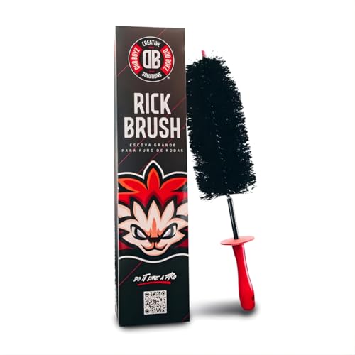 DUB BOYZ Wheel Brush for Cleaning Rims - 17.7" Long Reach Flexible Hedgehog Brush, Soft Bristles for Wheel Holes, Spokes & Lug Nuts, Safe for Alloy Wheels Rick Brush