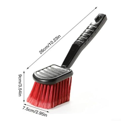 Car Detailing Wheel Brush with Ergonomic Grip - Soft Bristle Rim Cleaner for Brake Dust on Alloy Wheels - Flexible Tire Brush for Engine Bay - 10.24 Inch