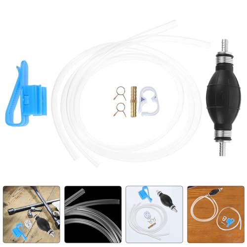 1set Manual Hand Siphon Pump for Transfer Efficient Gas Oil Siphoning Hose Kit for Cars Boats and Motorcycles Prevents Backflow Easy