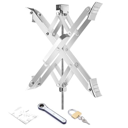 RV Wheel Chock XL Fit 3.5” to 17” Camper Wheel Chock Stabilizer Scissor with Accessories Pair for Travel Trailer, Heavy Duty Tire Wheel Chock Scissor Large Locking X Chock, Single Pack - size: XL 17inch 1pc